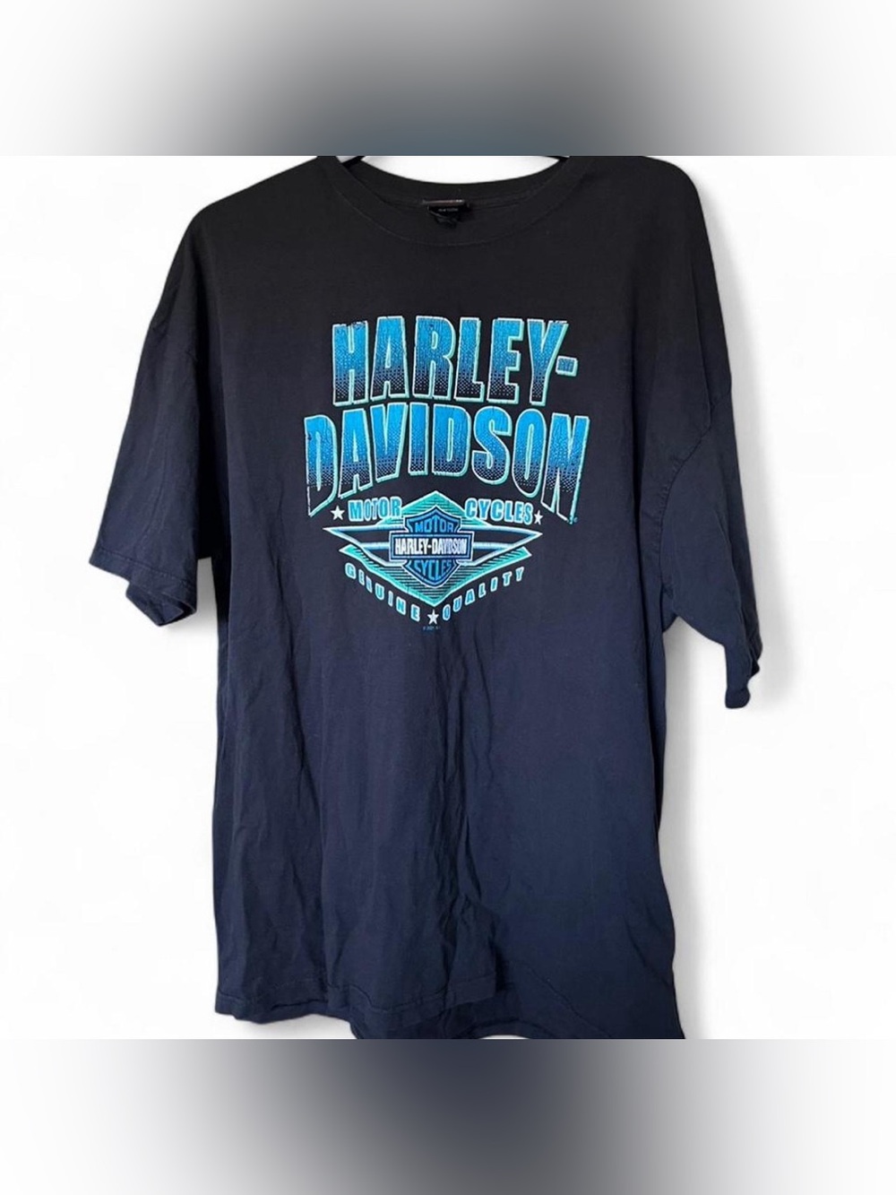 4XL Harley Davidson Graphic Tee w/ Eagle and Dealer Detail on back, Dover Ohio